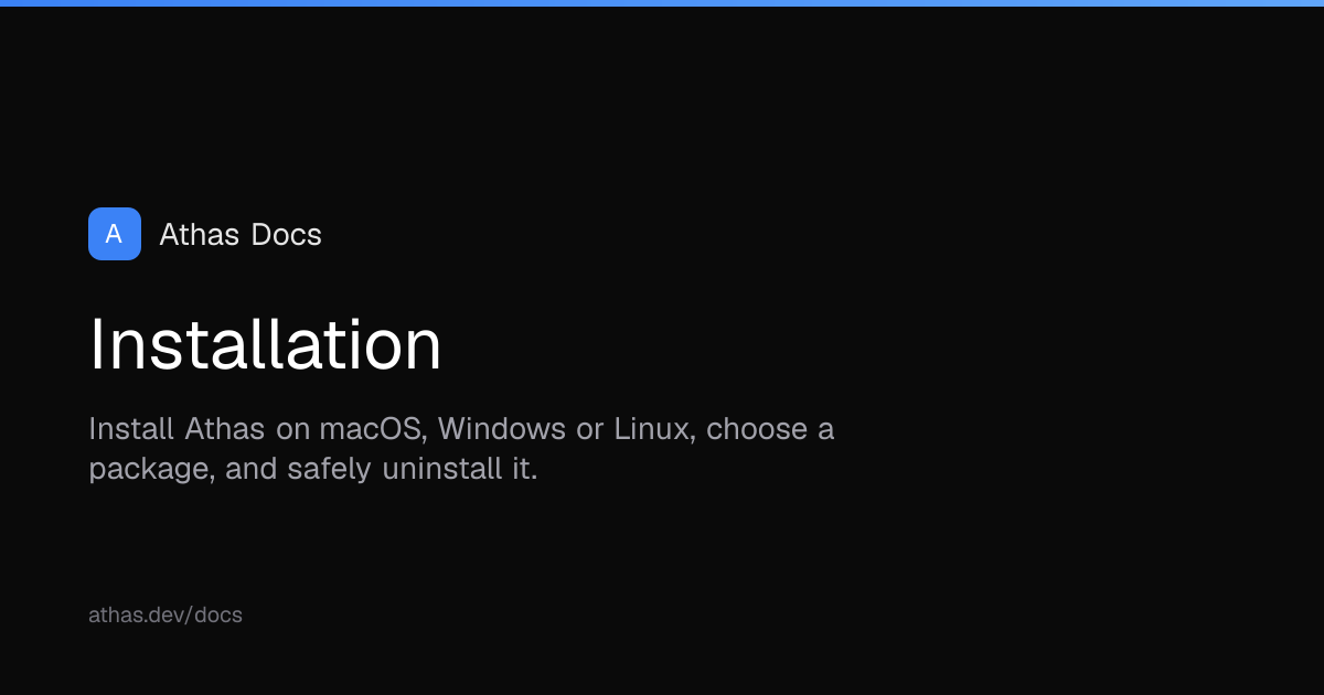 Installation | Athas Docs