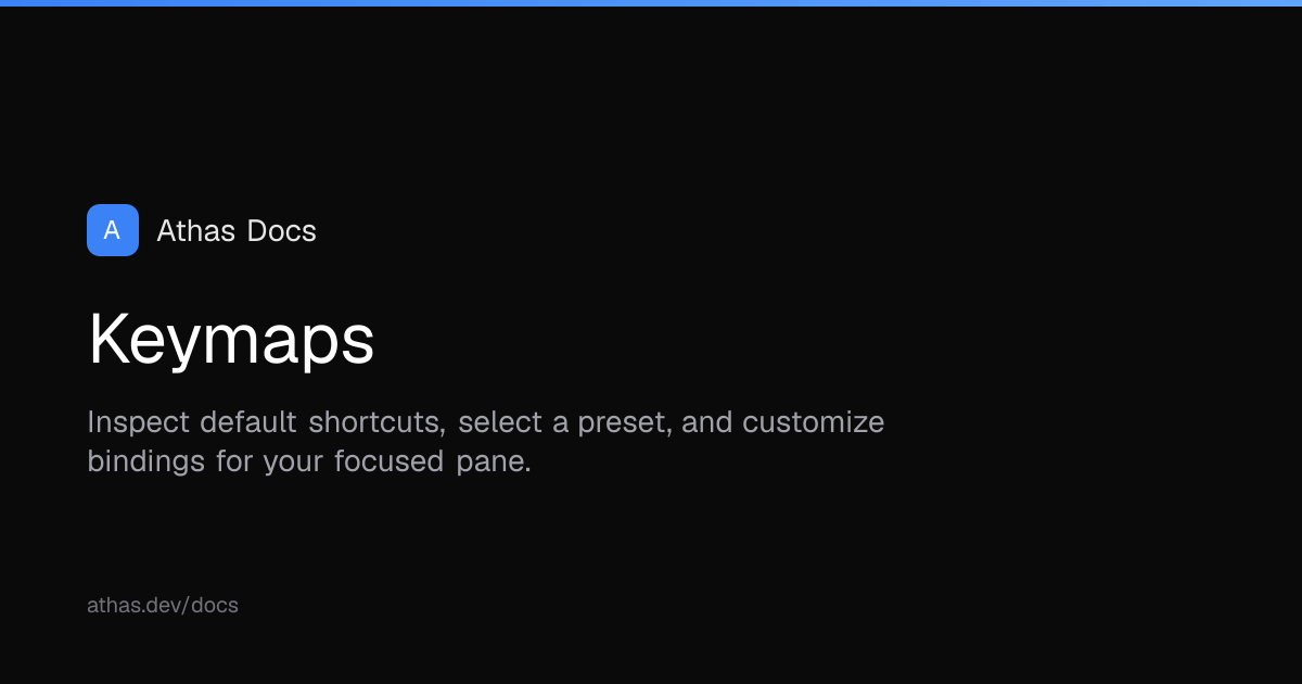 Keymaps | Athas Docs