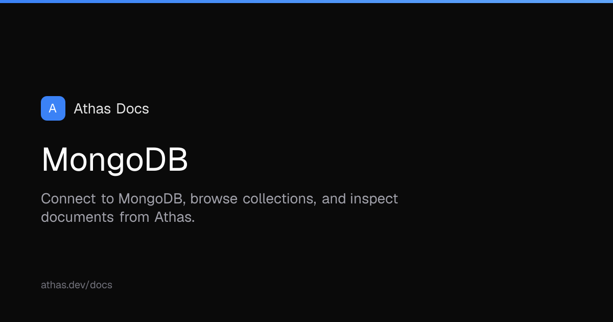 MongoDB | Athas Docs