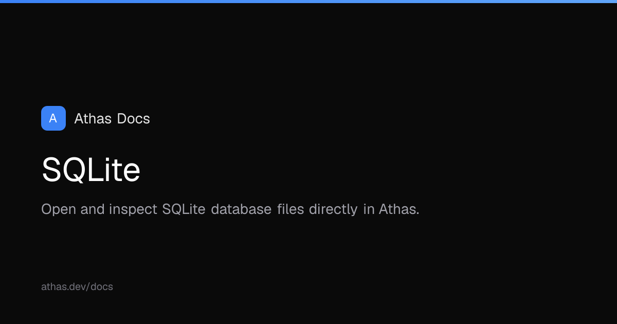 SQLite | Athas Docs