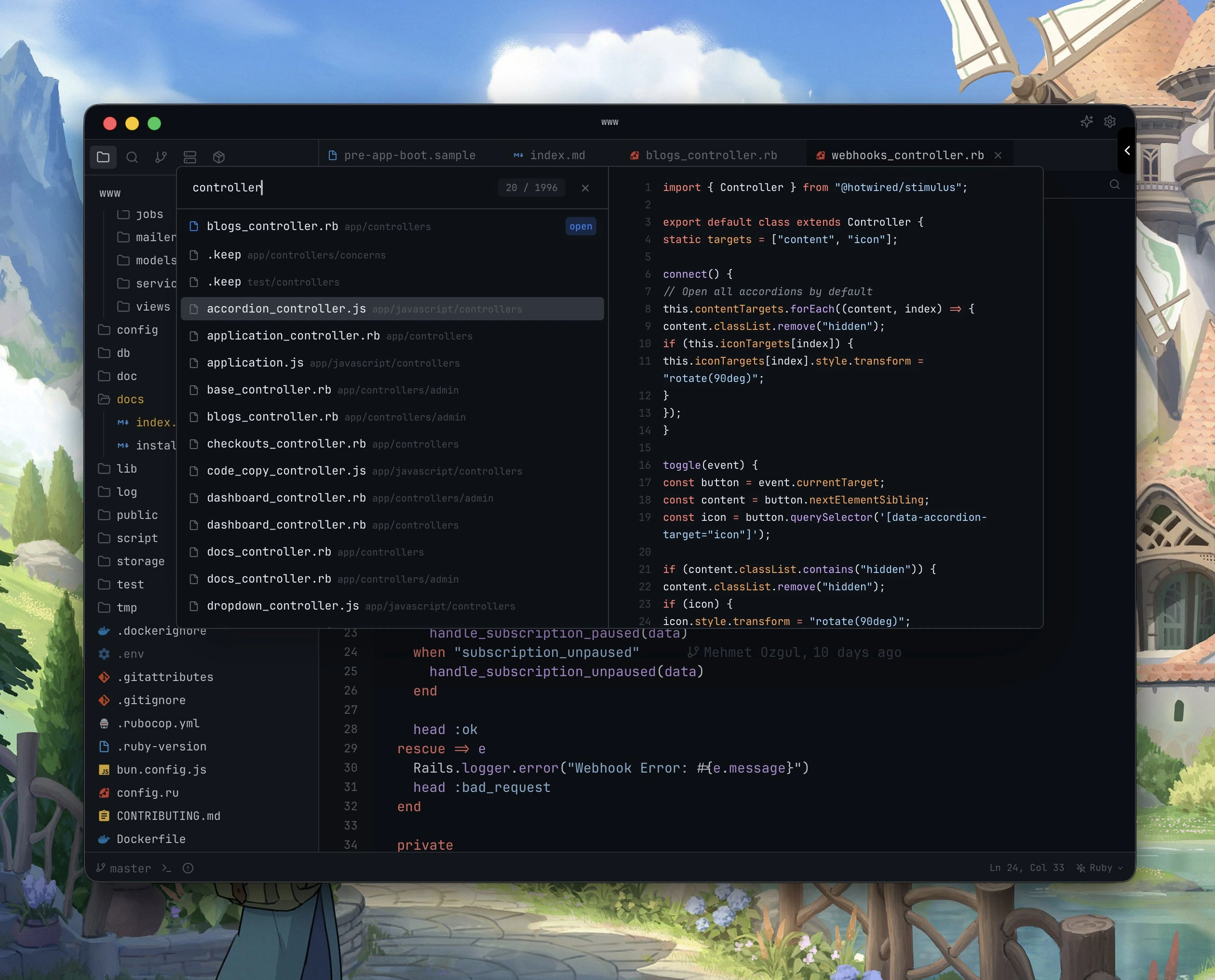 Athas Code Editor Global Search Preview